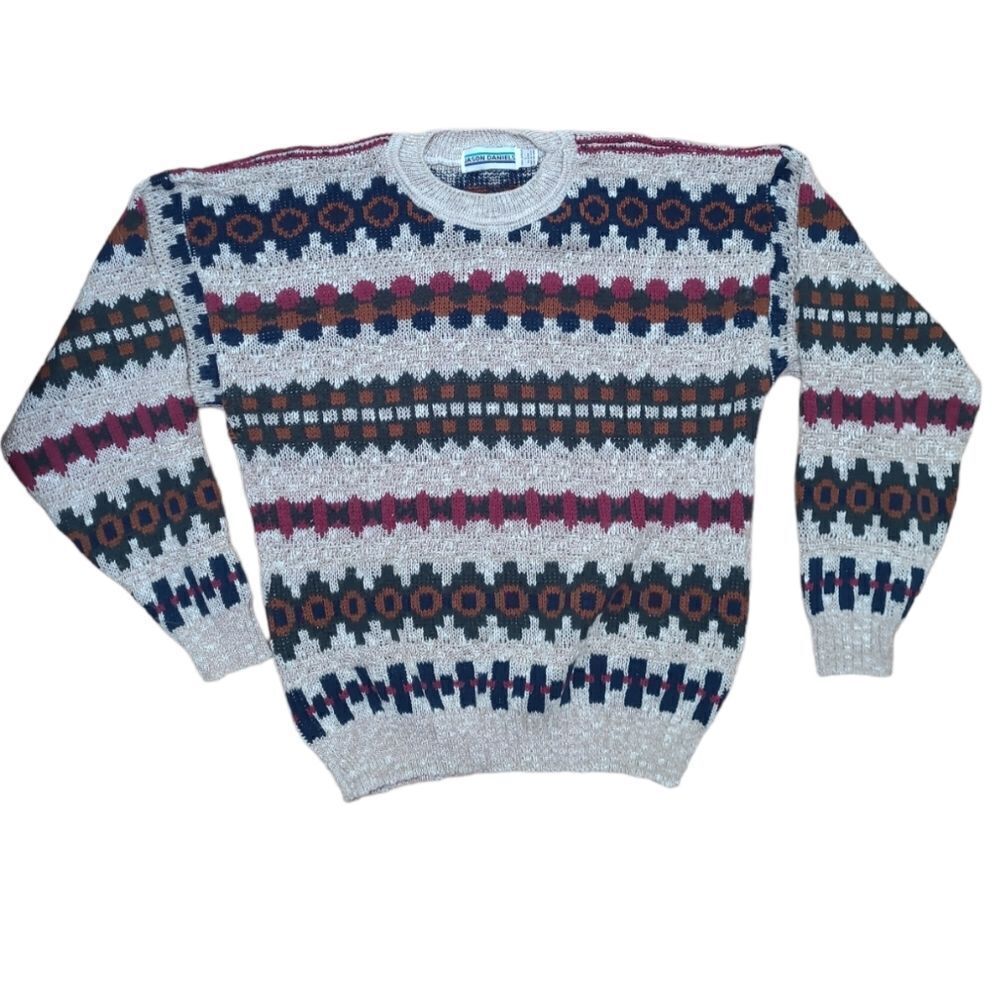 VINTAGE 90s‎ southwestern pattern crew neck unisex sweater grandpacore L